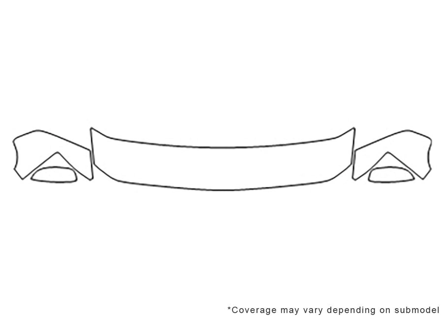 silverado Avery Dennison Clear Bra Hood Precut PPF Diagram