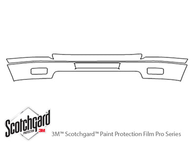 silverado 3M Clear Bra Bumper Precut PPF Diagram
