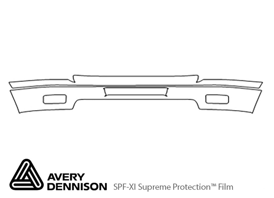 silverado Avery Dennison Clear Bra Bumper Precut PPF Diagram