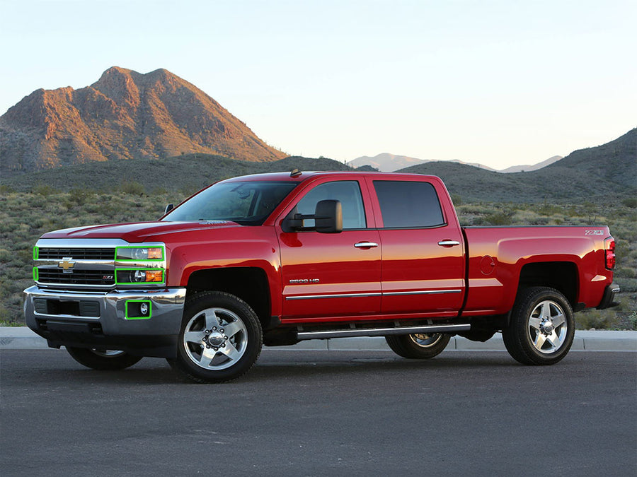 chevrolet silverado 2014-2015 (1500) Headlight Protection Installation Location