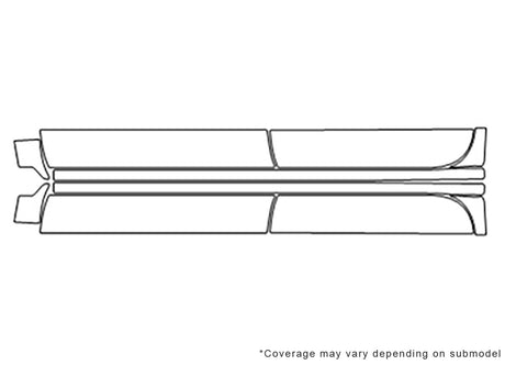 silverado Avery Dennison Clear Bra Door Cup Precut PPF Diagram