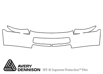silverado Avery Dennison Clear Bra Bumper Precut PPF Diagram