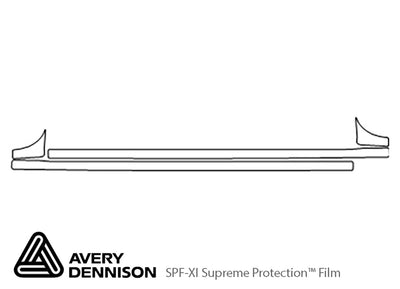silverado Avery Dennison Clear Bra Door Cup Precut PPF Diagram
