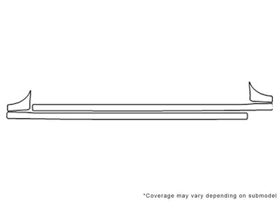 silverado 3M Clear Bra Door Cup Precut PPF Diagram