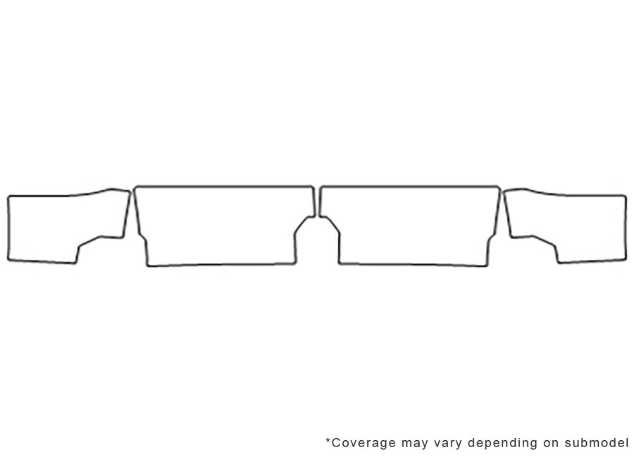 silverado Avery Dennison Clear Bra Door Cup Precut PPF Diagram
