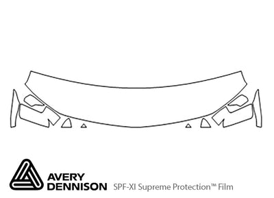 silverado Avery Dennison Clear Bra Hood Precut PPF Diagram