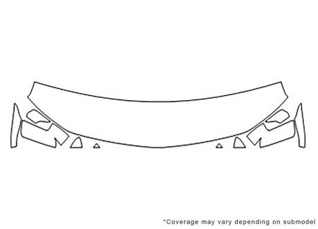silverado Avery Dennison Clear Bra Hood Precut PPF Diagram