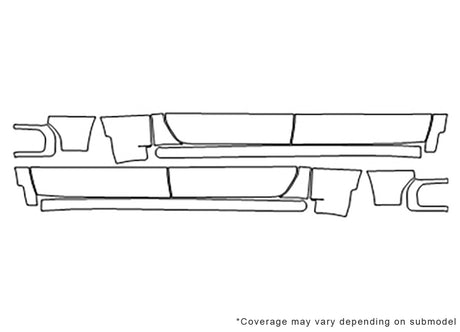 silverado 3M Clear Bra Door Cup Precut PPF Diagram