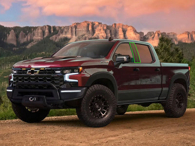 chevrolet silverado 2020-2024 (2500 / 3500 / crew / extended cab) Pillar Post Trim Installation Location