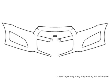 sonic 3M Clear Bra Bumper Precut PPF Diagram
