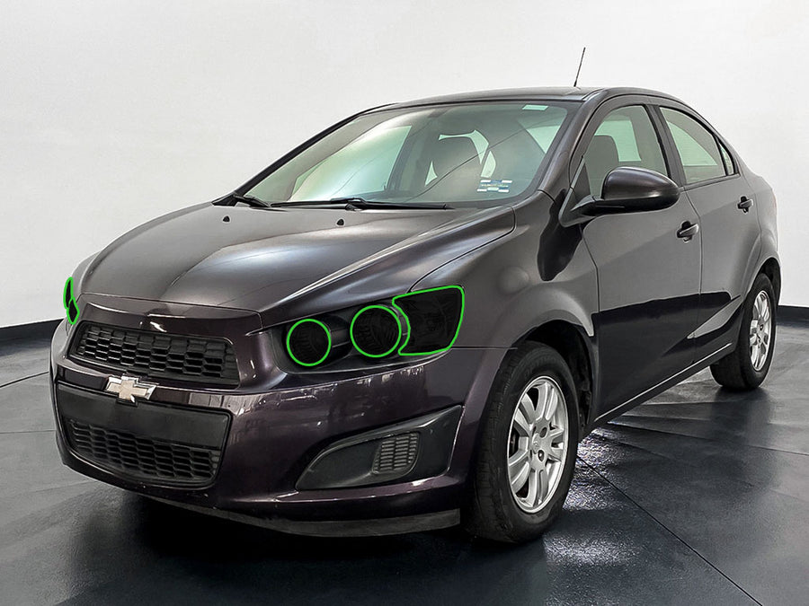 chevrolet sonic 2012-2016 Headlight Tint Location