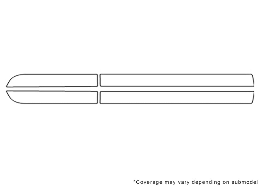 sonic 3M Clear Bra Door Cup Precut PPF Diagram
