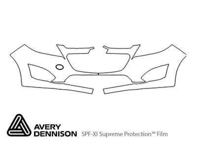 spark Avery Dennison Clear Bra Bumper Precut PPF Diagram