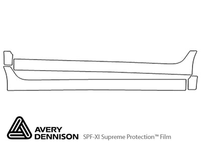 spark Avery Dennison Clear Bra Door Cup Precut PPF Diagram
