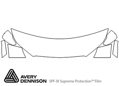spark Avery Dennison Clear Bra Hood Precut PPF Diagram