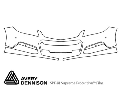 ss Avery Dennison Clear Bra Bumper Precut PPF Diagram