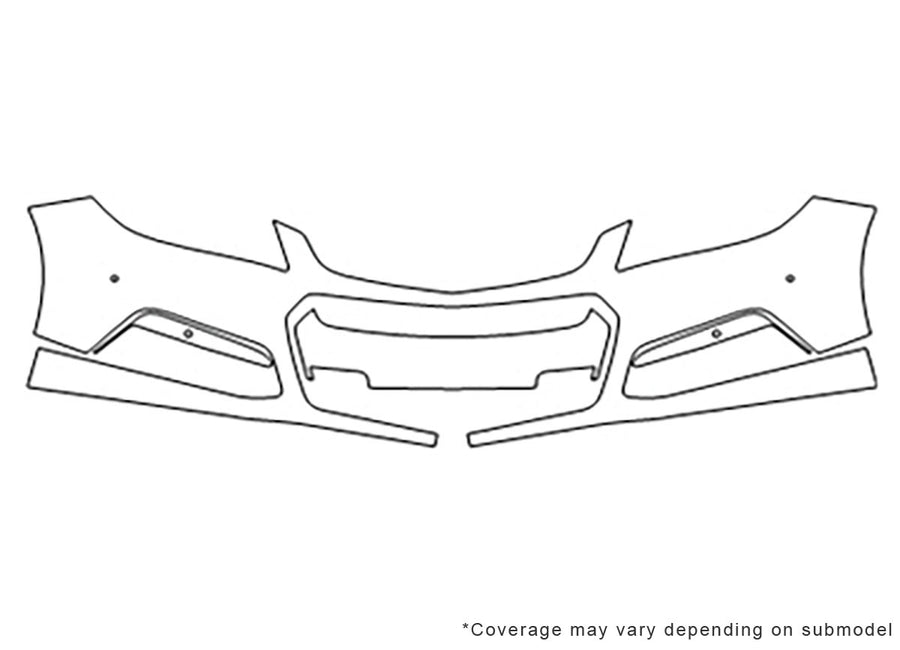 ss Avery Dennison Clear Bra Bumper Precut PPF Diagram