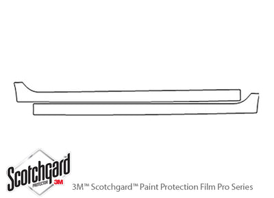 ss 3M Clear Bra Door Cup Precut PPF Diagram