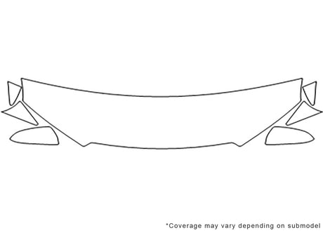 ss Avery Dennison Clear Bra Hood Precut PPF Diagram