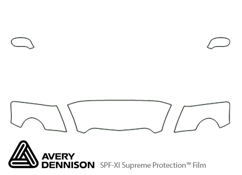 ssr Avery Dennison Clear Bra Hood Precut PPF Diagram