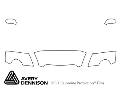 ssr Avery Dennison Clear Bra Hood Precut PPF Diagram