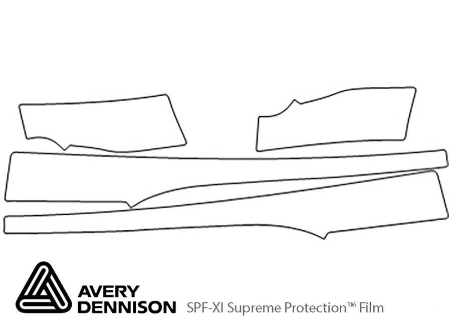 ssr Avery Dennison Clear Bra Door Cup Precut PPF Diagram