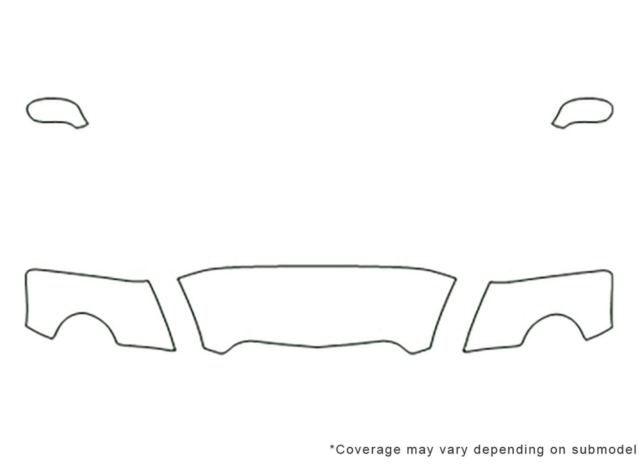 ssr Avery Dennison Clear Bra Hood Precut PPF Diagram