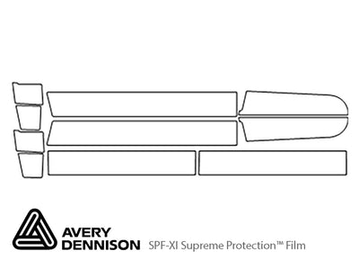 suburban Avery Dennison Clear Bra Door Cup Precut PPF Diagram