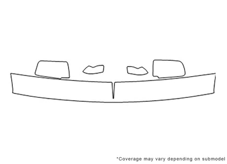 suburban Avery Dennison Clear Bra Hood Precut PPF Diagram