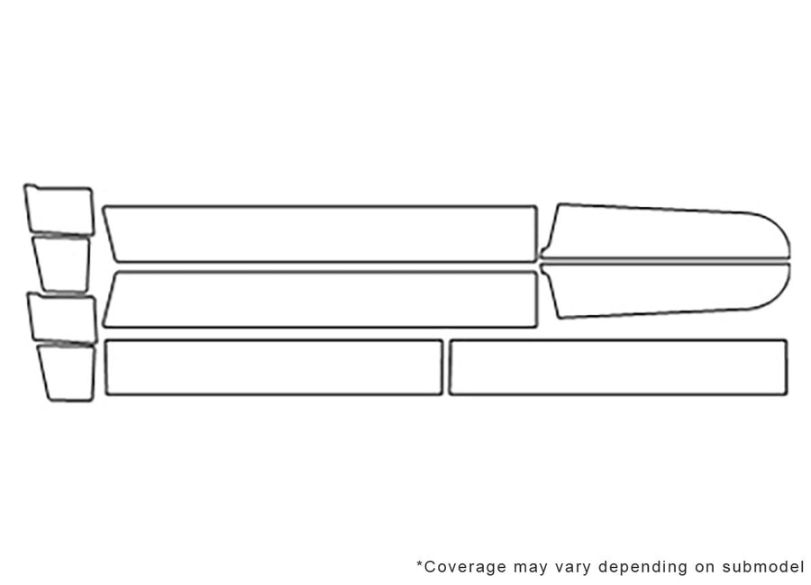 suburban 3M Clear Bra Door Cup Precut PPF Diagram