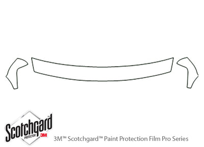 suburban 3M Clear Bra Hood Precut PPF Diagram