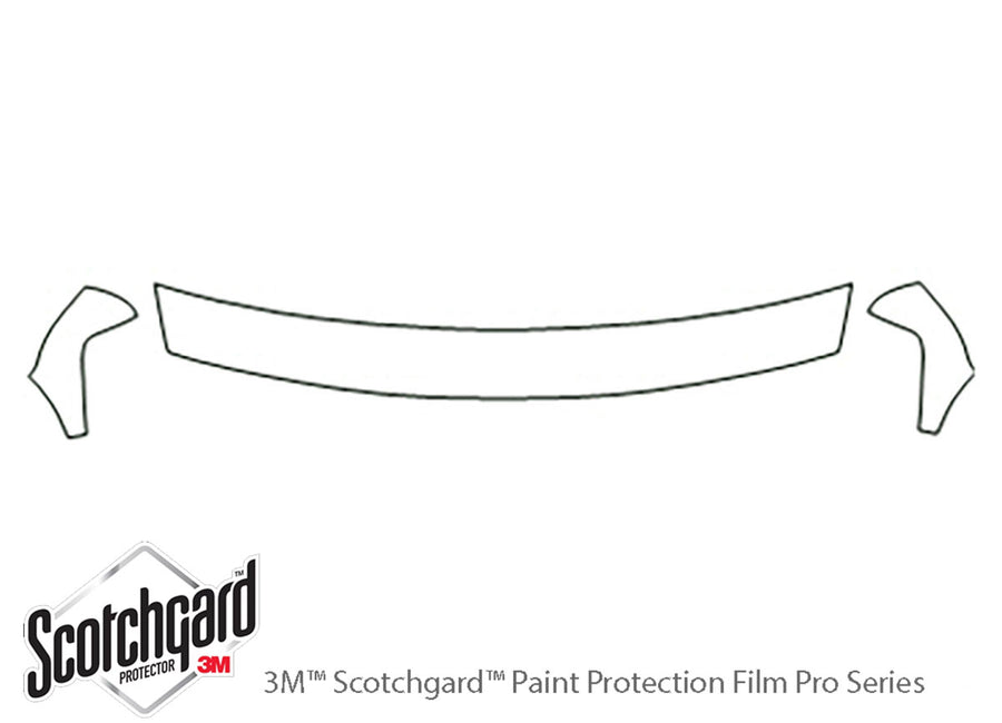 suburban 3M Clear Bra Hood Precut PPF Diagram