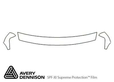 suburban Avery Dennison Clear Bra Hood Precut PPF Diagram