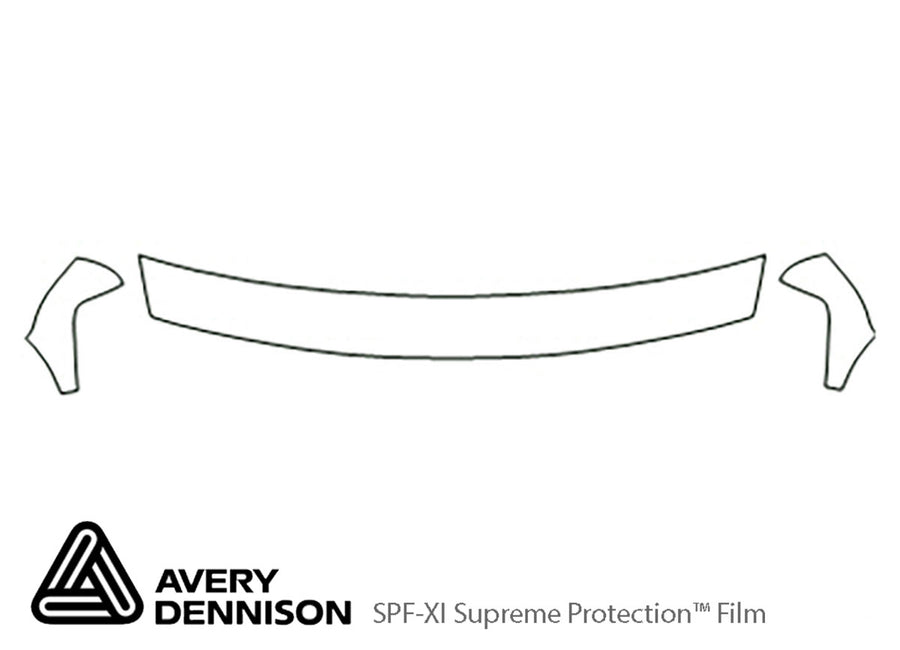 suburban Avery Dennison Clear Bra Hood Precut PPF Diagram