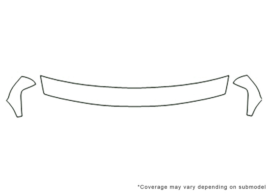 suburban 3M Clear Bra Hood Precut PPF Diagram