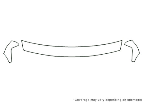 suburban Avery Dennison Clear Bra Hood Precut PPF Diagram