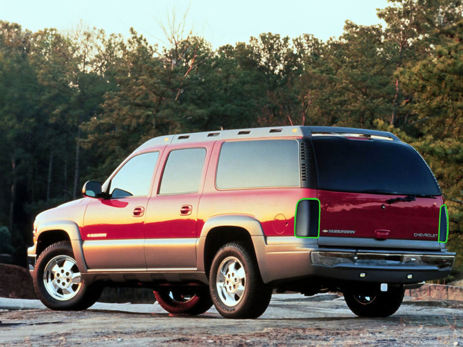 suburban (1500 / 2500) Tail Light Tint Installation Points