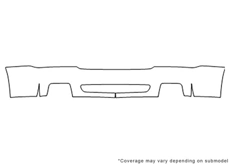 suburban Avery Dennison Clear Bra Bumper Precut PPF Diagram