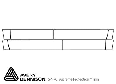 suburban Avery Dennison Clear Bra Door Cup Precut PPF Diagram
