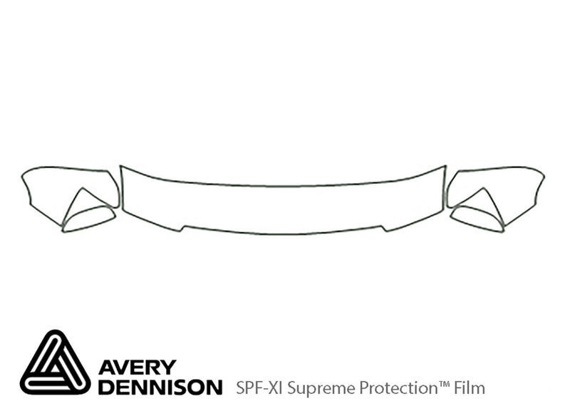 suburban Avery Dennison Clear Bra Hood Precut PPF Diagram