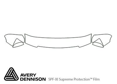suburban Avery Dennison Clear Bra Hood Precut PPF Diagram