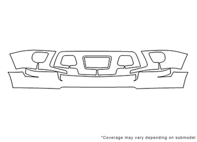 suburban 3M Clear Bra Bumper Precut PPF Diagram