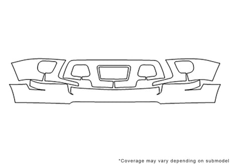 suburban 3M Clear Bra Bumper Precut PPF Diagram