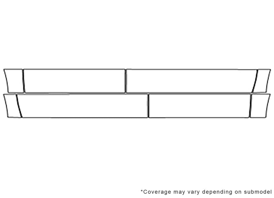 suburban 3M Clear Bra Door Cup Precut PPF Diagram