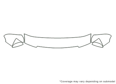 suburban 3M Clear Bra Hood Precut PPF Diagram