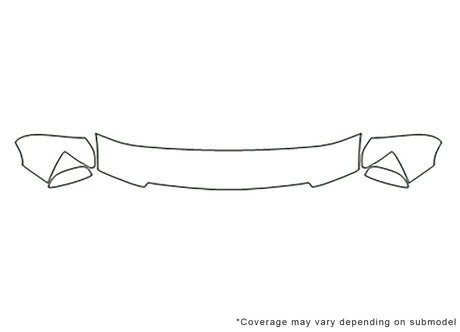 suburban Avery Dennison Clear Bra Hood Precut PPF Diagram