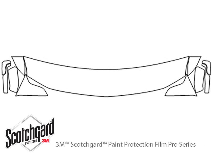 suburban 3M Clear Bra Hood Precut PPF Diagram