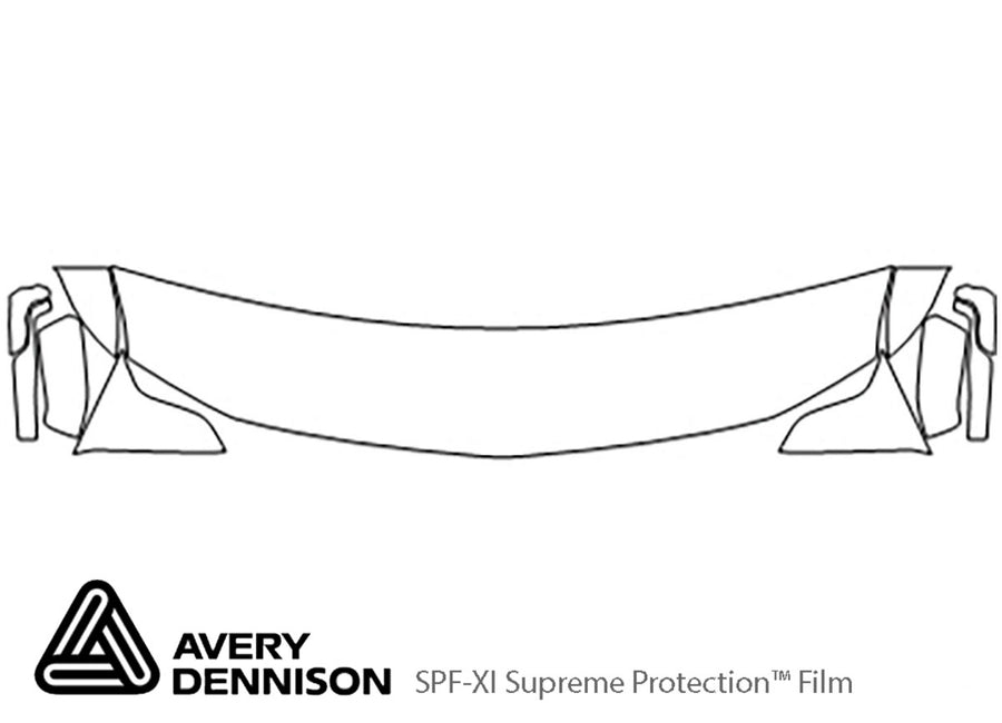 suburban Avery Dennison Clear Bra Hood Precut PPF Diagram