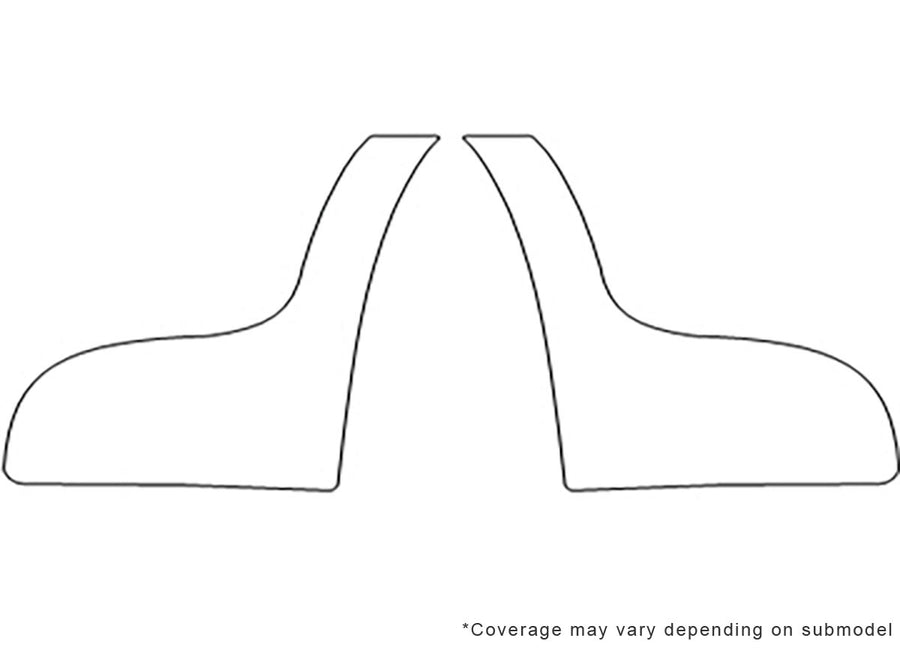 suburban 3M Clear Bra Door Cup Precut PPF Diagram