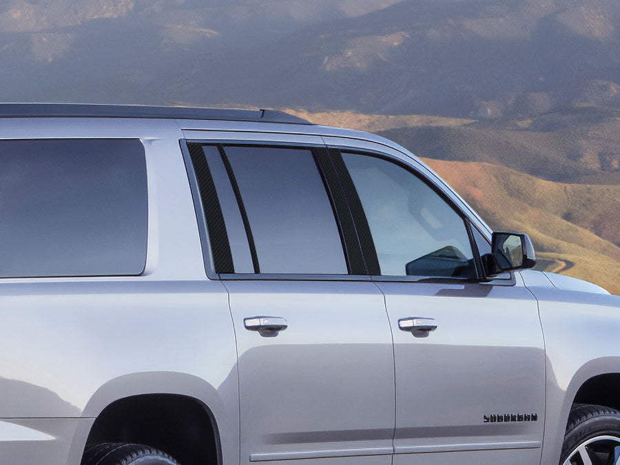 chevrolet suburban 2015-2020 Carbon Fiber Pillar Cover Diagram